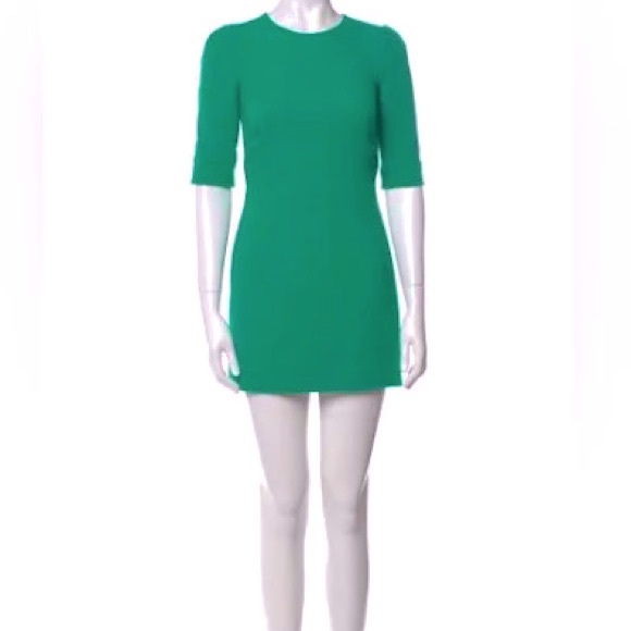 Dolce & Gabbana Dark Musk Green Silk Lined Dress Dolce & Gabbana Dark Musk Green Silk Lined Dress